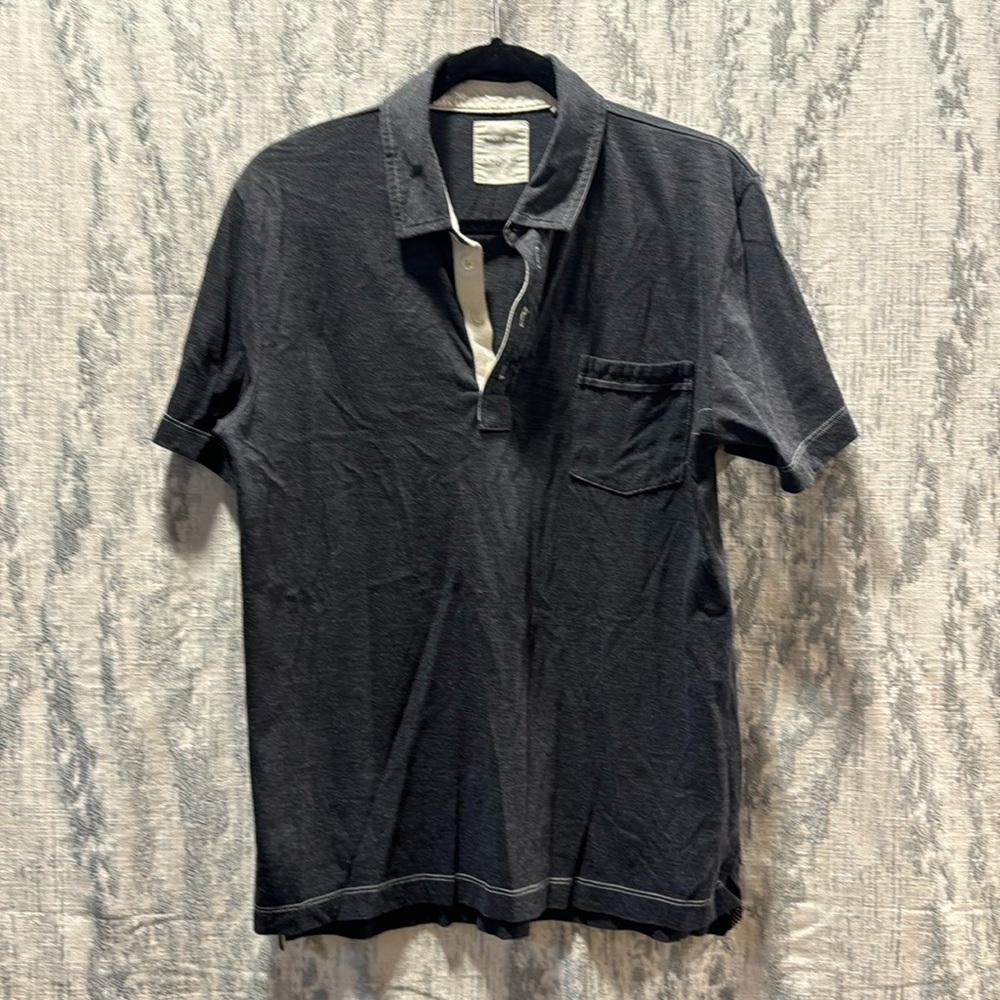 Billy Reid Pensacola micro stripe polo